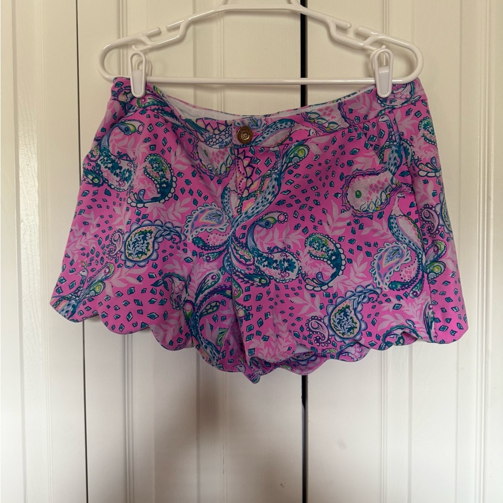 Lilly Pulitzer Pink and Blue High Waist Shorts